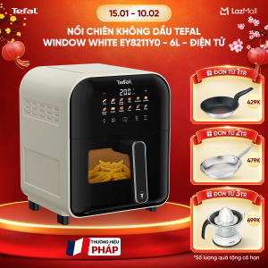 [SIÊU SALE TẾT 15.1 - 10.2] Nồi chiên không dầu Tefal Window white EY8211Y0 - 6L - Điện tử