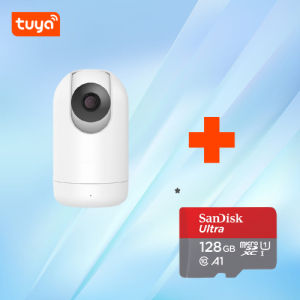 tuya กล้องวงจรปิดไร้สายในบ้านขนาดเล็ก WIFI วางตั้งได้ หมุนได้รอบทิศทาง CM-H08