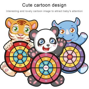 KiddoZone Dart Board Toy Kids Sticky Ball Game Cartoon Pattern Ball Toys Parent-child Interaction Elephant Sucker Ball Throwing Target ball Toy Gifts for Boys Girls