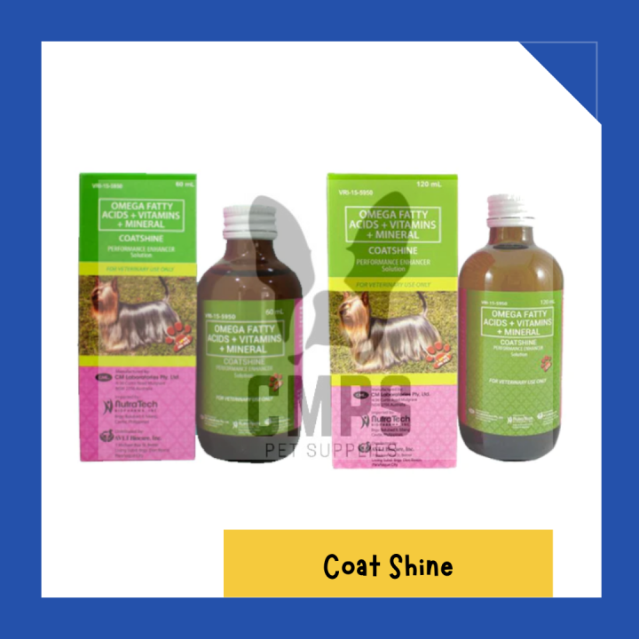 Coatshine for Dogs & Cats OMEGA FATTY ACIDS + Vitamins + Minerals (60ml 120ml) Lazada PH