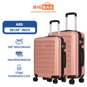 BIG BAG Titan Luggage 2 in 1 (20" + 24") (ABS) Acrylonitrile Butadiene Styrene Luggage Bag Travel Suitcase Beg Bagasi