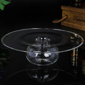 18cm Transparent Flying Saucer Plate Dry Ice Japanese Dishes Diet Plate Dessert Plates Sushi Plates Catering Fruits Salad Bowl