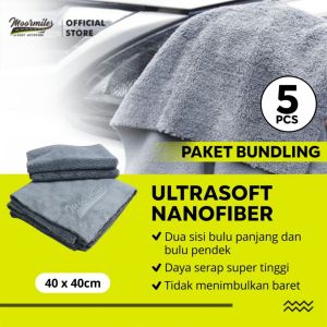 MOORMILES - ULTRASOFT NANOFIBER | 5PCS LAP MOBIL DAN MOTOR MICROFIBER 400GSM