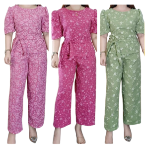 JEANModern Filipianiana School Office Casual Wear  Terno Set Puff Sleeves Round NeckTop and Pants with Belt   - xs to  large - classy and elegant - timeless classic  - timeless piece - casual office or party - classic piece - super kapal ng tela - hindi