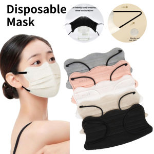 50PCS/Pack 3-layer Dust Face Mask Butterfly Face Mask V-shaped Mask Design to Protect Against UV Ray