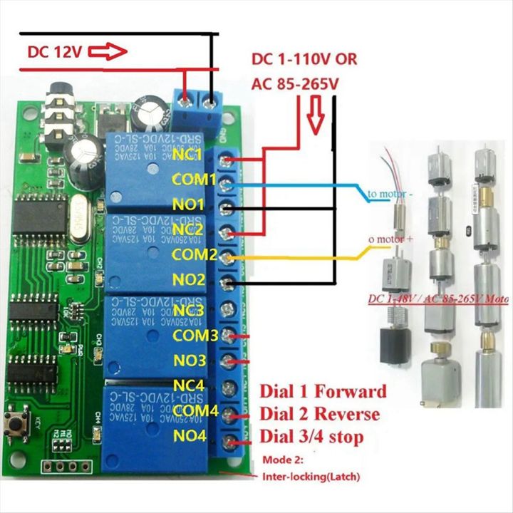 AD22B04 12V Signal Decoder 4-Kanal DTMF-Tonrelais-Telefonfernsteuerung 759174502109 AD22B04 12V Signal Decoder 4-Kanal DTMF-Tonrelais-Telefonfernsteuerung 759174502109