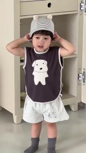 Childrens clothing summer style Korean version childrens summer wear 2026 Baby clothes lightweight boys summer cartoon suit