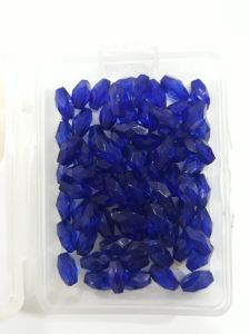 DIY Beads | Rice Rough bead | Plastic beads | Royal Blue beads | 12grams | 5.5mm x 10mm