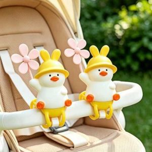 MAKERVY Photography Prop Windmill Duck Pendant Yellow Hanging Installation Bicycle Ornament Cute Baby Cart Decoration Kids
