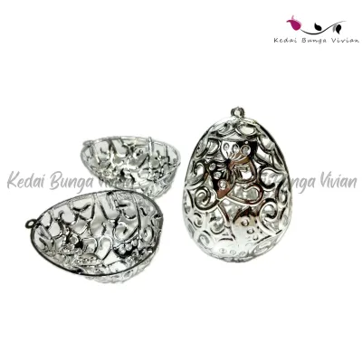 50pcs Kerawang Telur| Gift Bekas Telur| BEkas Gula| Doorgift Souvenir| Metalic Kerawang Telur| Doorgift Kahwin Wedding