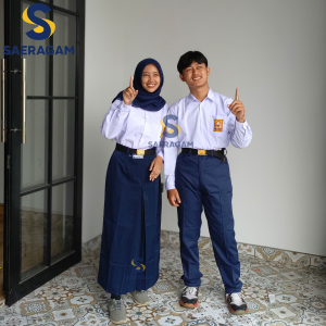 Kemeja polos Lengan Panjang SD SMP SMA TWIST/ Elemen Baju putih polos untuk  kuliah Kerja Umum Dewasa Seragam sekolah Lengkap