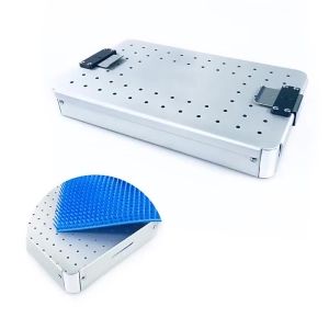 QSWTITAN Sterilization Tray Surgical Autoclavable Single layer aluminum Disinfection Case Ophthalmic surgical Instruments