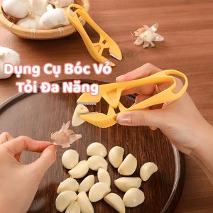 Dụng Cụ Bóc Vỏ Tỏi Thông Minh 4 Lưỡi Inox – Lột Nhanh Không Dính Tay Nhỏ Gọn An Toàn Cho Gia Đình