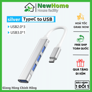 Bộ Chuyển Đổi USB Type-C Sang 4 cổng Usb 3.0 2.0 Cho Laptop / Điện Thoại