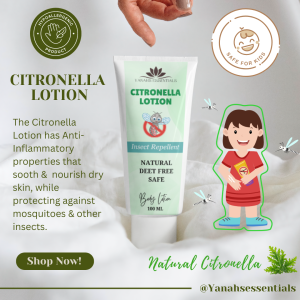 Citronella Lotion Insects Repellent 100ml Natural Safe & Deet Free