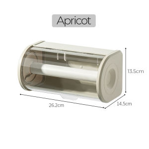 SG-Kitchen Paper Towel Holder Dustproof No Drill Toilet Roll Holder with Cover for Bathroom Kitchen