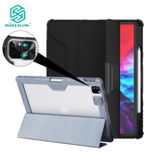 Nillkin Slide Camera Case for iPad Air 13 2025 / 24 / Pro 12.9 2020 / 21 / 22 Cases Camera Protection Shield Hard PC Back Panel + Soft TPU Border Smart Flip Cover Shockproof Tough Back Cover