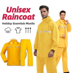 High-Quality Raincoat Set for Adults Men and Women Makapal Kapote Waterproof Windproof Hooded