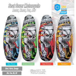 Jok Motor Gibsprotect Sarung Jok Motor Anti Air Cover Pelindung Jok Motor Motif Print Cover Jok Beat Vario Scoopy Mio Fino Nmax Aerox Pcx Anti Cakar Kucing Pelapis Jok Motor Premium Full Print Racing