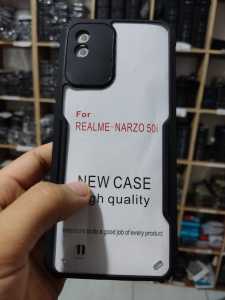 Case Realme Narzo 50a / Narzo 50i Paket 4in1 Softcase Shockproof Transparan Free Tempered Glass LayarCamera Dan Skin Carbon