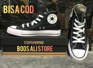 CONVERSE SEPATU SEKOLAH ALL STAR HITAM / (BISA COD) SEPATU SNEAKERS CLASSIC TINGGI HIGH PRIA WANITA SEPATU SNEAKER CLASSIC BASIC PREMIUM TINGGI / boos ali store / sepatu converse all star clasik tinggi
