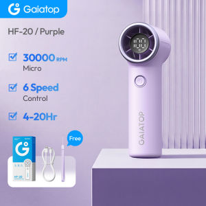 Gaiatop HF20 Mini Turbo Handheld Fan - 100 Speeds 20000 RPM 15H Runtime 4000mAh Battery Type-C Lightweight Portable Pocket Fan with Digital Display & Safety Mesh
