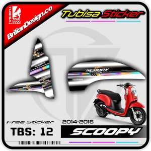 Sticker Striping Scoopy Fi 2016 - Stiker Sticker Striping Variasi Motor Scoopy Fi 2016. TBS.12
