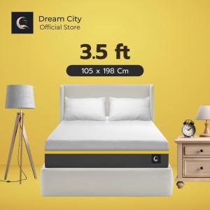 [รับประกัน 10 ปี] Dreamcity [แพ็คใส่กล่อง] ที่นอนยางพาราแท้ 100% รุ่น NOVA ขนย้ายง่าย ช่วยลดอาการปวดหลังได้ดี แถมฟรีหมอนใย