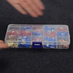 ชุด หางปลา หัวเสียบตัวผู้ + ตัวเมีย แบนหุ้ม สีน้ำเงิน สำหรับ สายไฟ 1.5-2.5 Sqmm.(16-14 AWG) Spade Terminals : Insulated ราคาส่ง