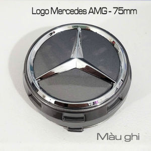 (Mercedes) Logo Mercedes AMG loại dày chụp mâm xe (chụp Lazâng) xe AMG đường kính 75mm phù hợp mẫu xe Mercedes AMG