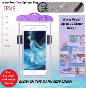 Outdoor Sport Universal Waterproof Phone Case Bag Pouch Holder Cover Luminous Float Seaside Swimming Dust Dirt Proof OS10