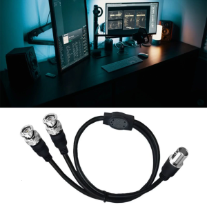 1.6ft 1 in 2 out Coaxial Line Female to Female/Male to Female/Female to Male BNC 1 to 2 Connector Cord Splitter Wire