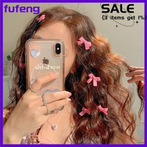fufeng 10PCS Bowknot Hair Clips Sweet Ballet Ribbon Bow Hairpins Bang Clip Korean Girls Mini Grabs Clips Headwear Hair Accessories