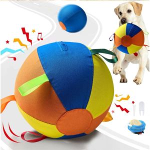 BUENOO Inflatable Herding Ball for Dogs Outdoor Play Tear-Resistant Calming Jumbo Ball with Straps Dog Training Ball Australian Shepherd