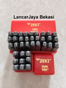 Paket Set Lengkap Alat Ketok Huruf dan Angka Ukuran 2mm Zeki Japan