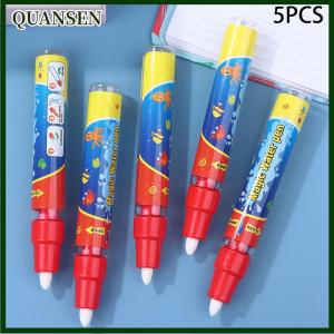 QUANSEN 5PCS Magical Water Drawing Pen Toy Pen Kid Painting Water Writing Mat Pen Doodle Pens Replacement Tool Education Toy For Kids