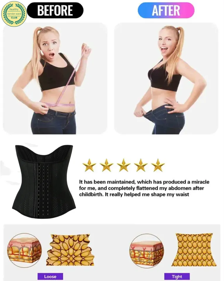 original ig 25 steel Boned Black breathable Latex Waist Trainer