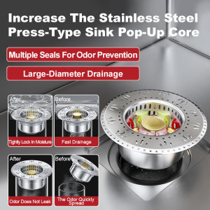 Universal Sink Drain Stopper Sink Drain Stopper Basin Filter Insert with Filter Pop Up Plug for Wash Basin Anti Clog Anti Odor and Insect Prevention Easy Installation