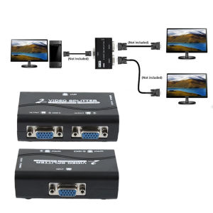 SH Portable Split Screen with USB Cable VGA Splitter Adapter Duplicator Video Splitter