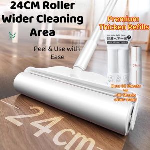 <Thicken Refill> SG IN STOCK Dust Hair Lint Roller Stick Retractable Fur Cat Dog Pet Clothes Cleaning Sticking Paper Sticky Tearable Duster Remover Lints Catcher
