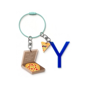 Kanavaia Customizable Letter Acrylic Keychain - Set 18 (Pizza)