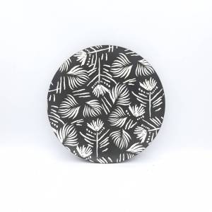 จาน จานญี่ปุ่น จานเซรามิค จานดินเนอร์ ลายคลาสสิค สีเดำ-ขาว ขนาด 8.5 นิ้ว (21.8 ซ.ม.)