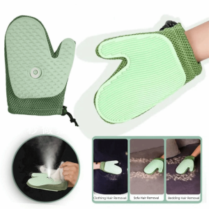 ER52858 Double Sided Spray Petting Glove Gentle Hair Removal 4 in 1 Dog Floating Hair Remover Convenient Breathable Mesh Cat Steam Grooming Mitt Clothing