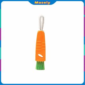 Masely Multifunctional Cup Lid Cleaning Brush Cup Cover Lid Cleaner Mini Cute Carrot Cleaning Brush