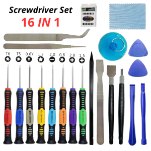OBENG SERVIS HP SET 16 IN 1 Alat Peralatan Reparasi Smartphone Handphone Elektronik Presisi Precision Screwdriver Tool / Obeng Full Set