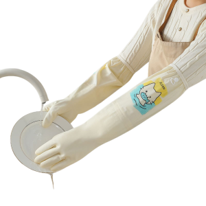 ถุงมือล้างจาน สวยงาม ถุงมือครัว ขยายและหนาขึ้น ทนต่อการกัดกร่อน ทนต่อการสึกหรอ ทนต่ออุณหภูมิสูง