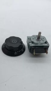 D-Type เพลา120นาที Timer Switch พร้อมลูกบิดพลาสติกสำหรับเตาอบพิซซ่าตู้ฆ่าเชื้ออุปกรณ์เสริม