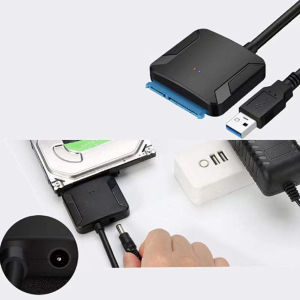 Cáp nối ổ cứng SSD HDD USB 3.0 to SATA3 2.5/3.5 inch kèm nguồn adapter