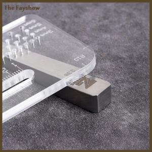 [The Fayshow] 4mm Multi-functional Thickened Transparent Puller Acrylic Rounded Cutting Distance Ruler Hitting Auxiliary Manual Leather Tool