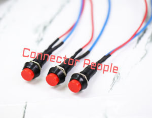 PNP Saklar Push ON OFF Merah Tombol Switch Model Bulat + Kabel